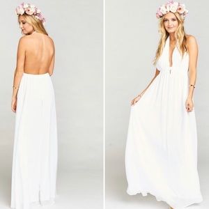 Show Me Your Mumu White Halter Dress